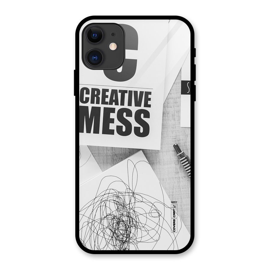 Creative Mess Glass Back Case for iPhone 11