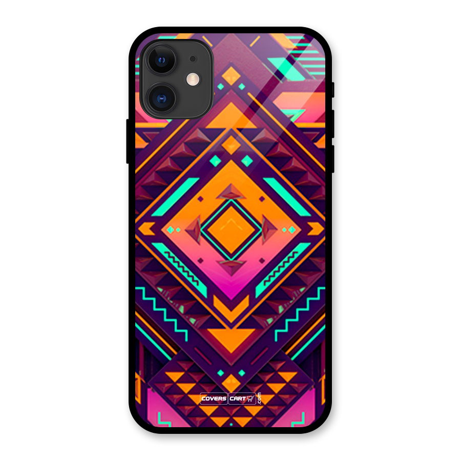 Creative Rhombus Glass Back Case for iPhone 11