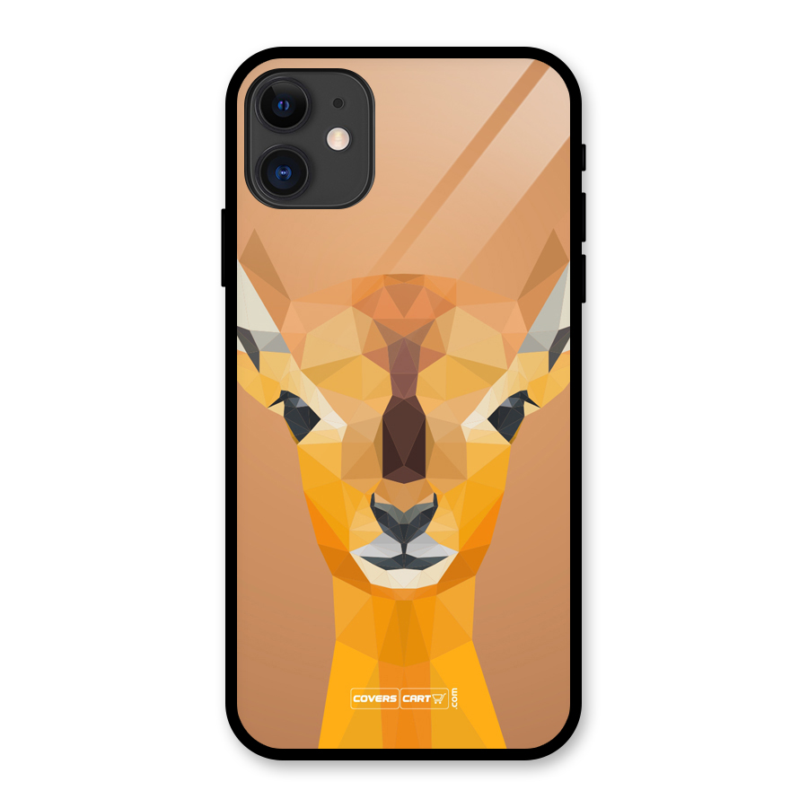 Cute Deer Glass Back Case for iPhone 11