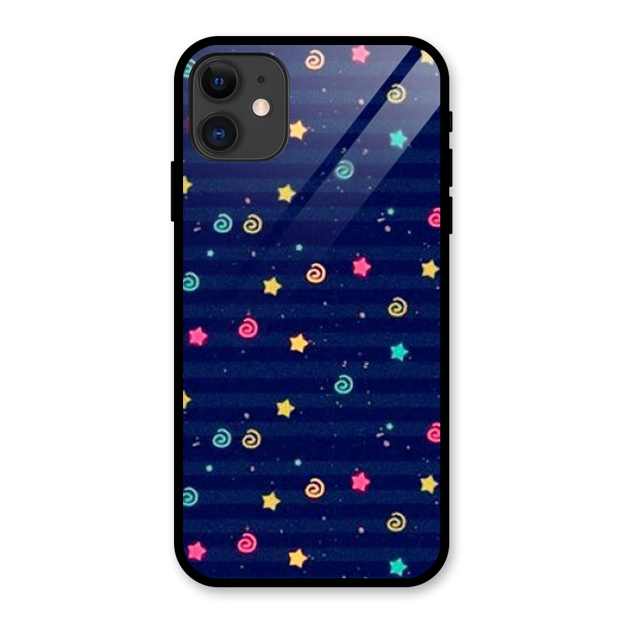Cute Design Glass Back Case for iPhone 11