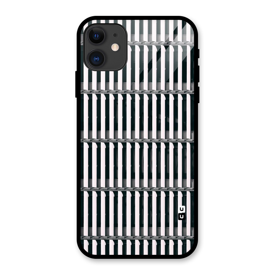 Dark Lines Pattern Glass Back Case for iPhone 11