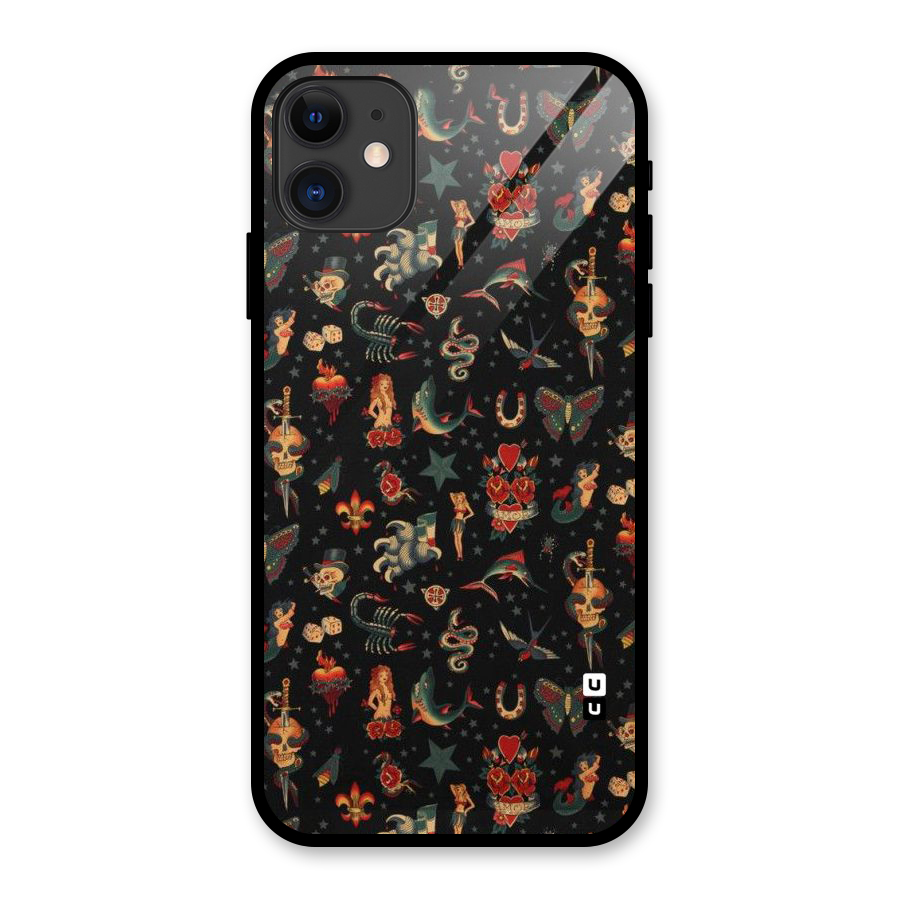 Dark Pattern Glass Back Case for iPhone 11