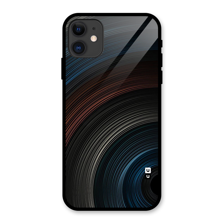 Dark Shade Swirls Glass Back Case for iPhone 11