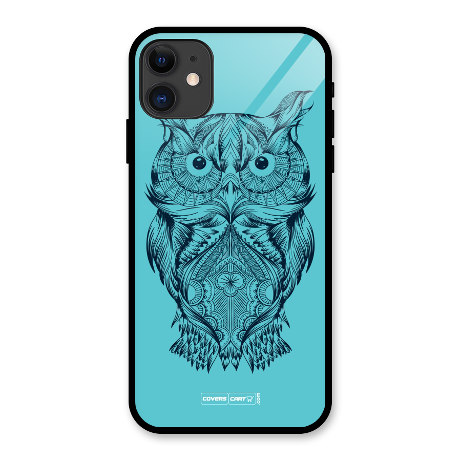 Designer Owl Glass Back Case for iPhone 11