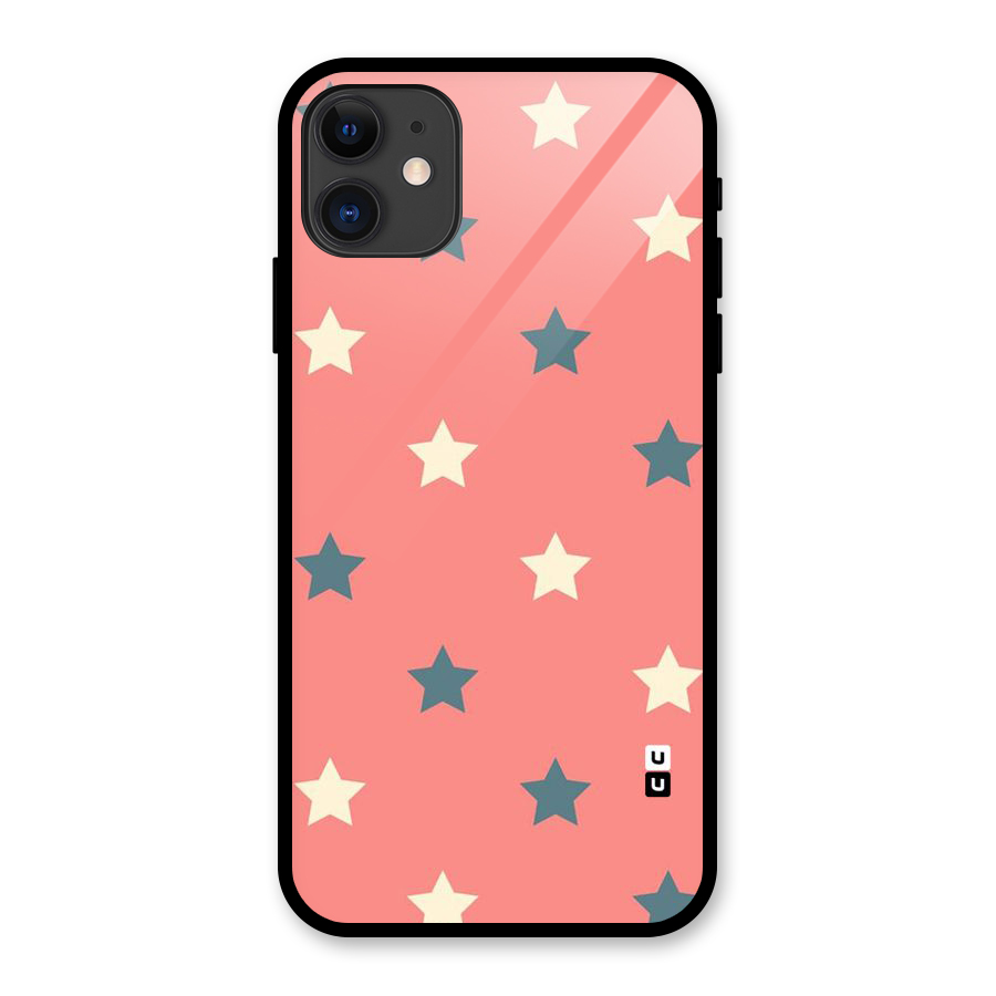 Diagonal Stars Glass Back Case for iPhone 11