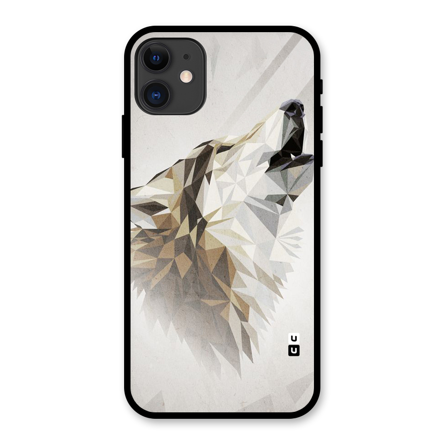 Diamond Wolf Glass Back Case for iPhone 11