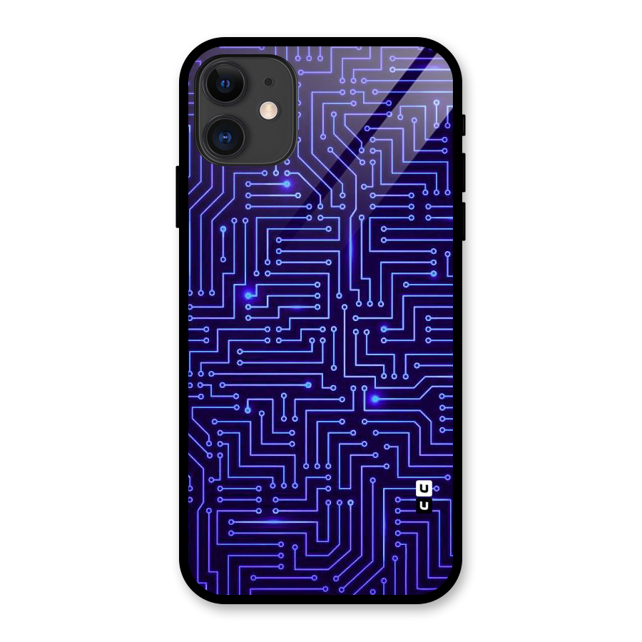 Dotting Lines Glass Back Case for iPhone 11