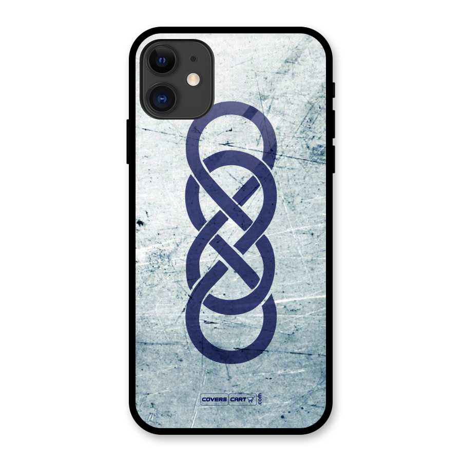 Double Infinity Rough Glass Back Case for iPhone 11