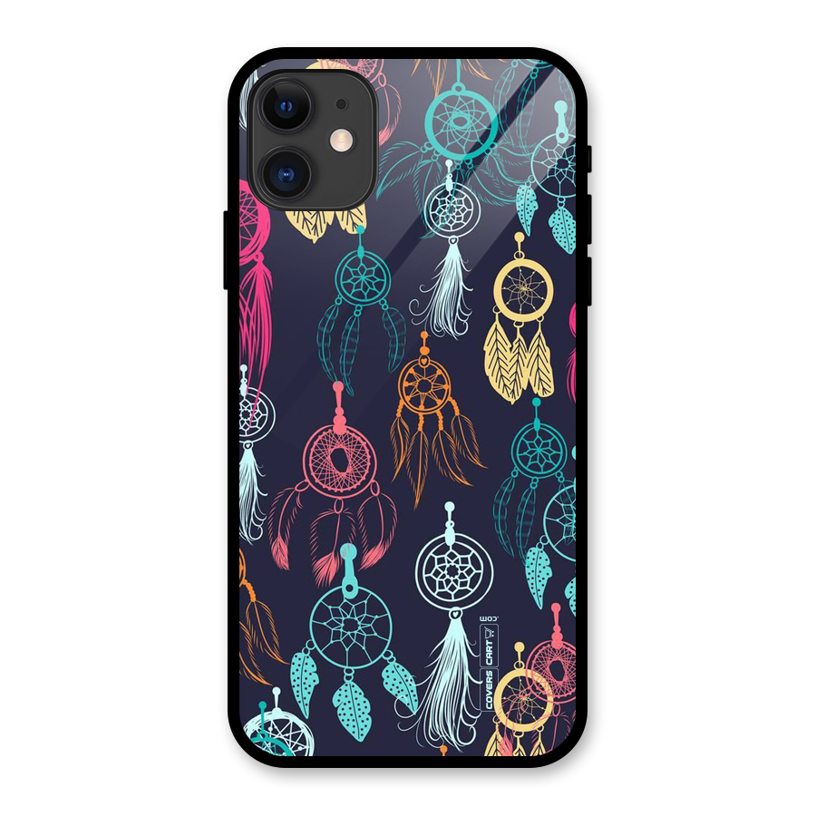 Dream Catcher Pattern Glass Back Case for iPhone 11