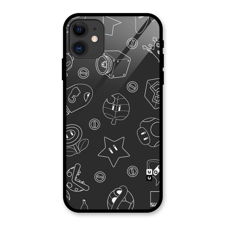 Face Mishchief Glass Back Case for iPhone 11