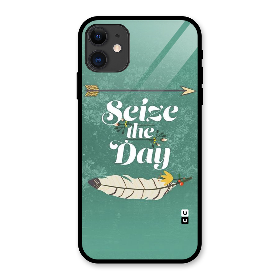 Feather Seize Glass Back Case for iPhone 11