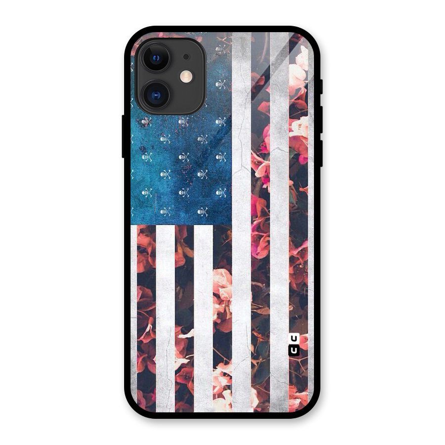 Flag Stripes Glass Back Case for iPhone 11