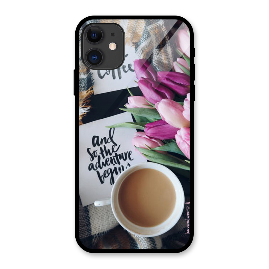 Floral Adventure Glass Back Case for iPhone 11