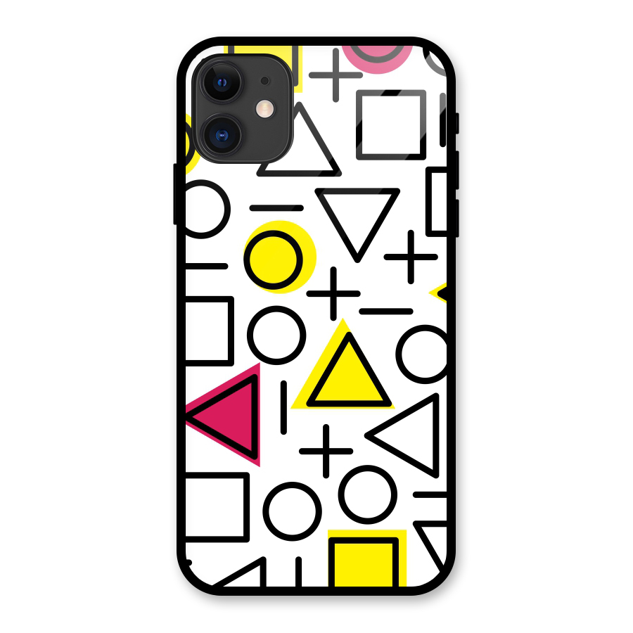 Geometry Pattern Glass Back Case for iPhone 11