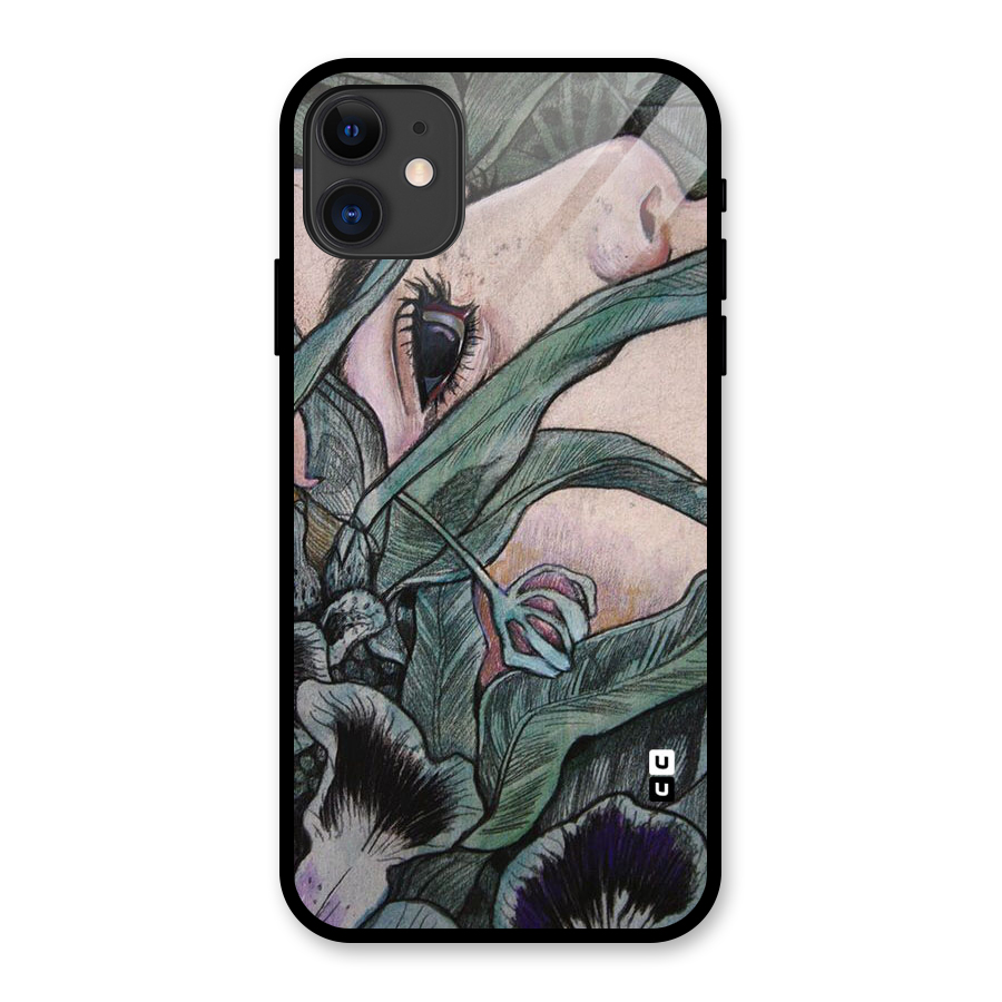Girl Grass Art Glass Back Case for iPhone 11