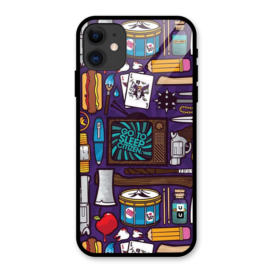 Go To Sleep Glass Back Case for iPhone 11