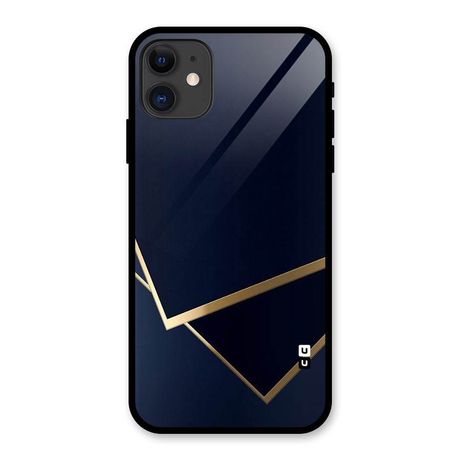 Gold Corners Glass Back Case for iPhone 11