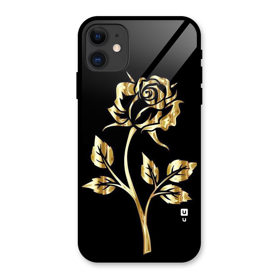 Gold Rose Glass Back Case for iPhone 11