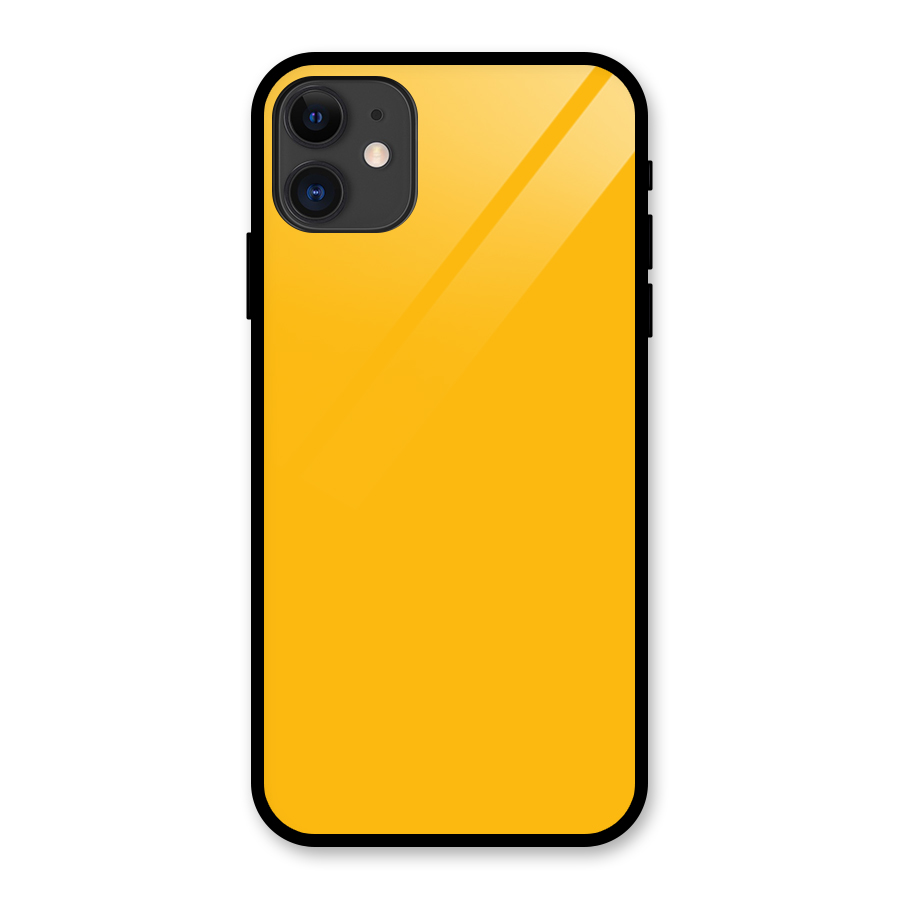 Gold Yellow Glass Back Case for iPhone 11