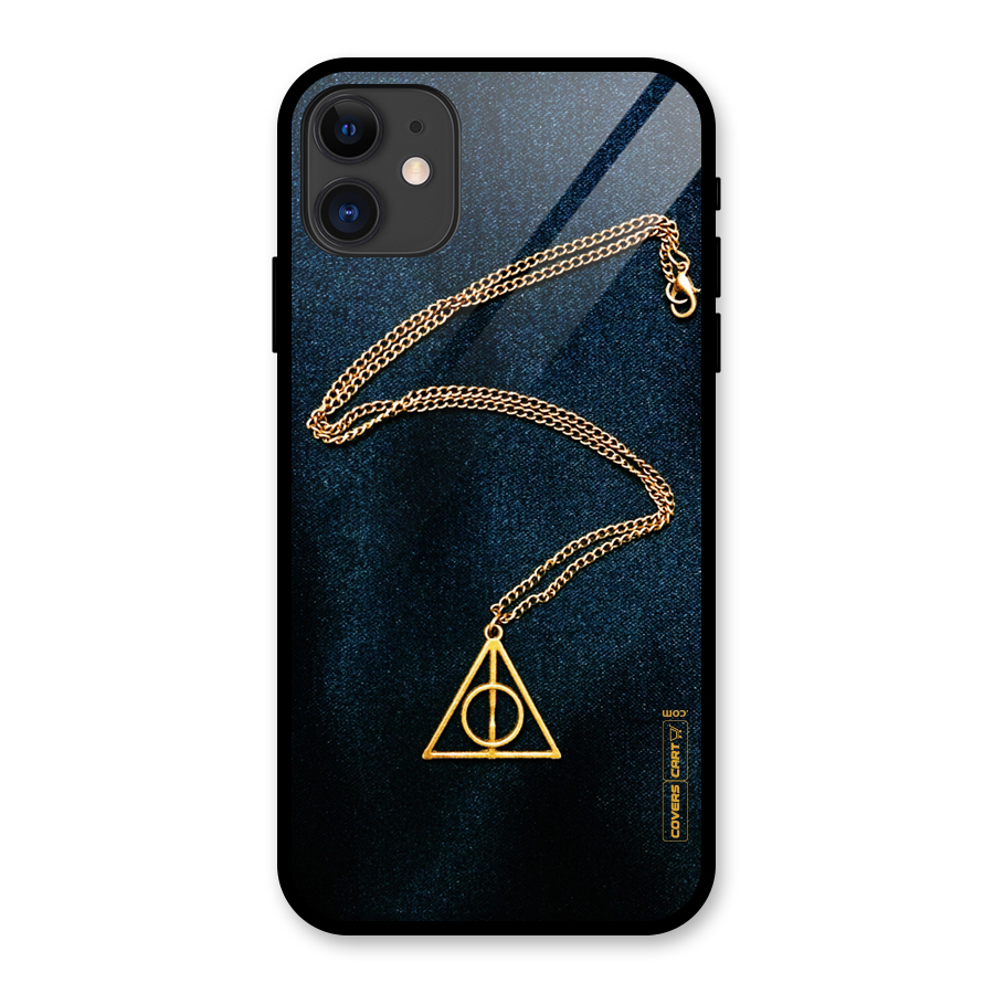 Golden Chain Glass Back Case for iPhone 11