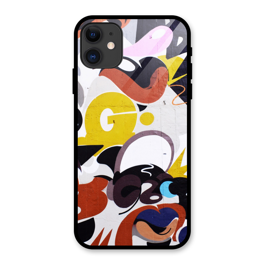 Graffiti Wall Glass Back Case for iPhone 11