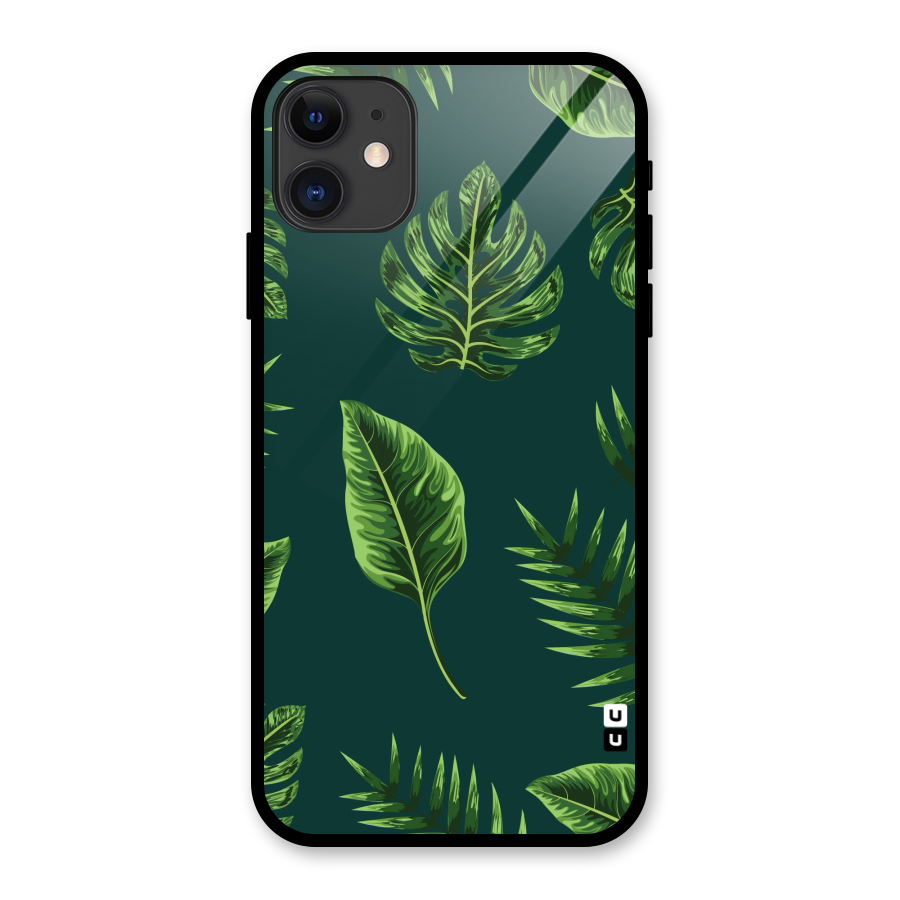 Green Leafs Glass Back Case for iPhone 11
