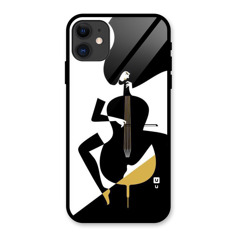 Guitar Women Glass Back Case for iPhone 11