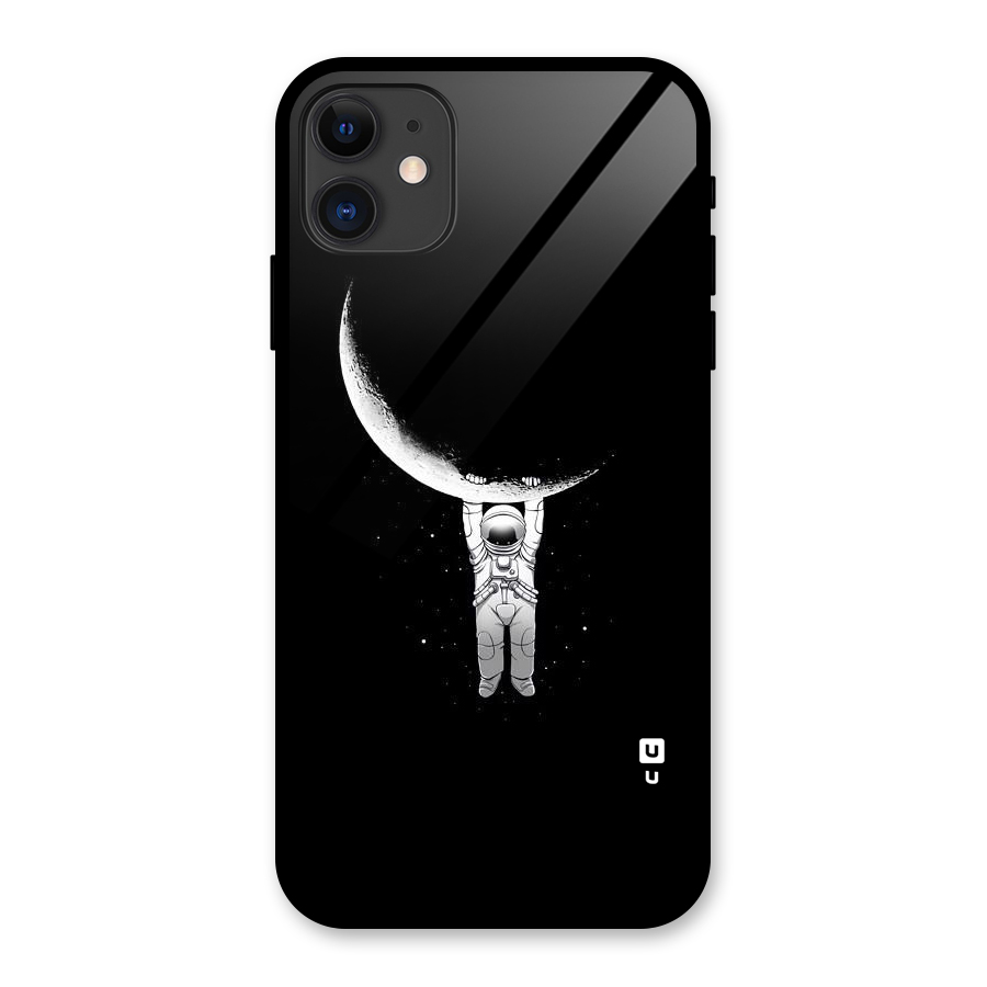 Hanging Astronaut Glass Back Case for iPhone 11
