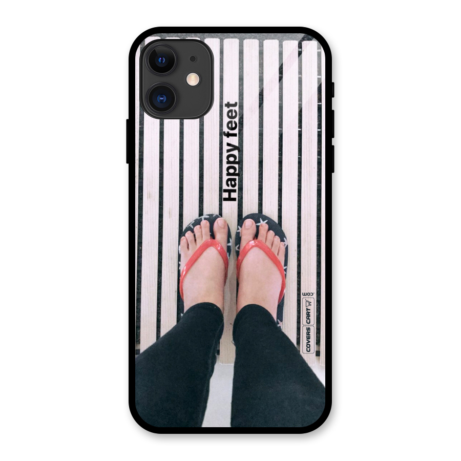 Happy Feet Glass Back Case for iPhone 11