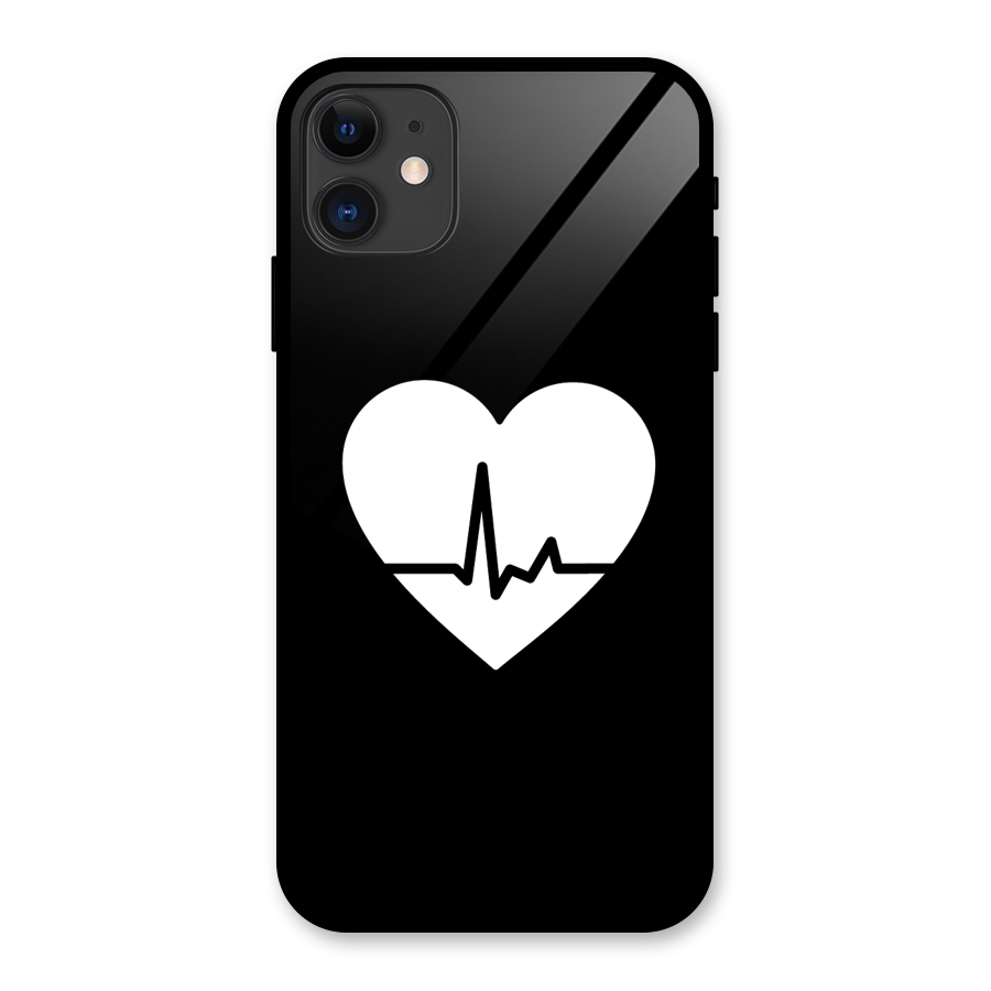 Heart Beat Glass Back Case for iPhone 11
