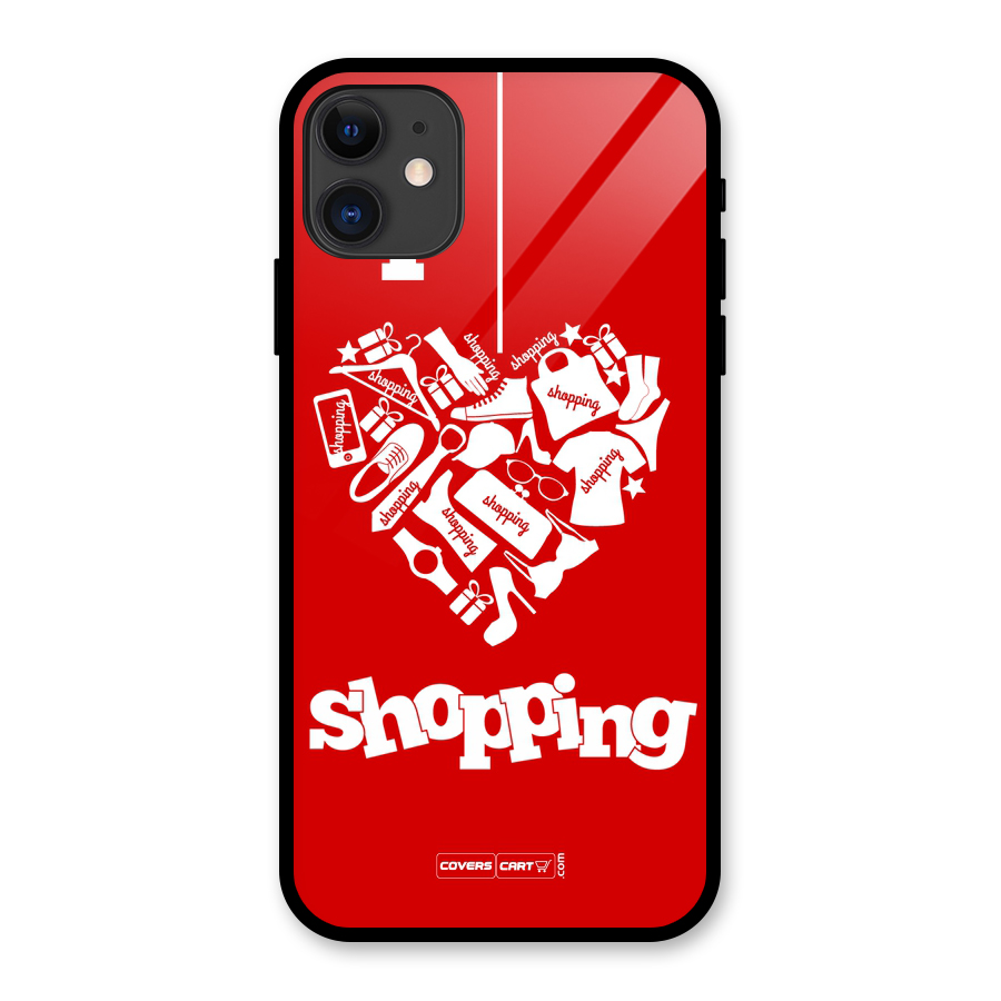 I Love Shopping Glass Back Case for iPhone 11