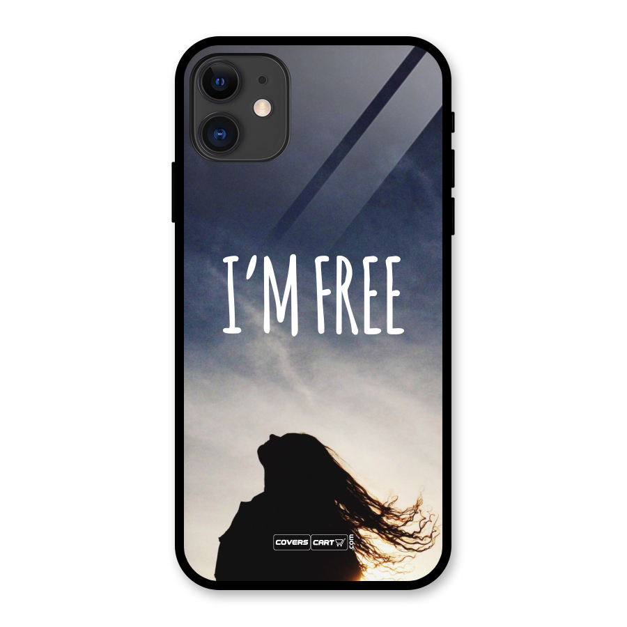I m Free Glass Back Case for iPhone 11