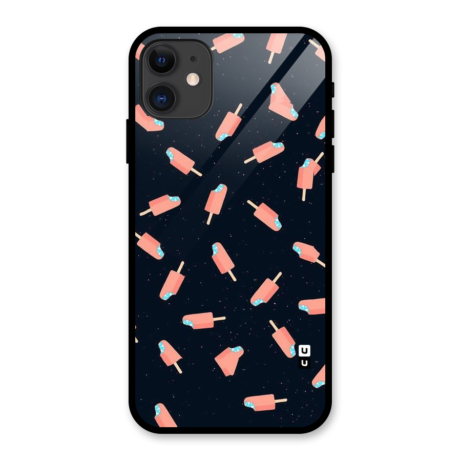 Icy Pattern Glass Back Case for iPhone 11
