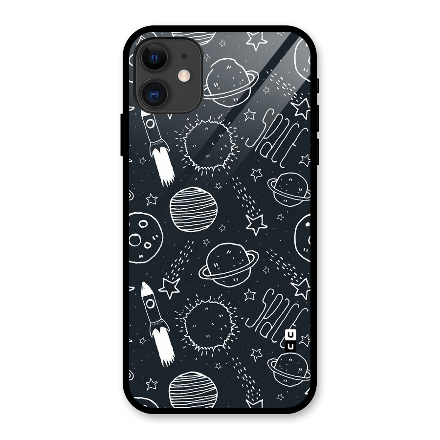 Just Space Things Glass Back Case for iPhone 11