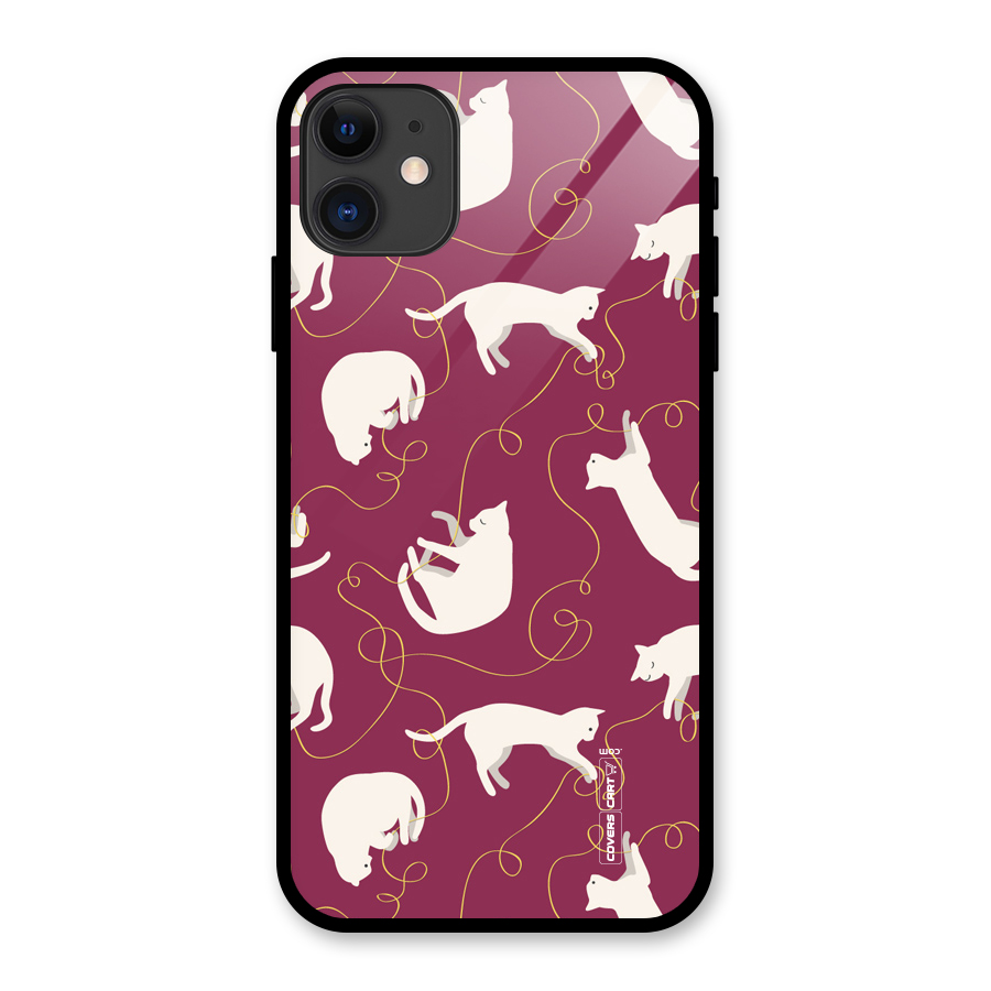 Lazy Kitty Glass Back Case for iPhone 11