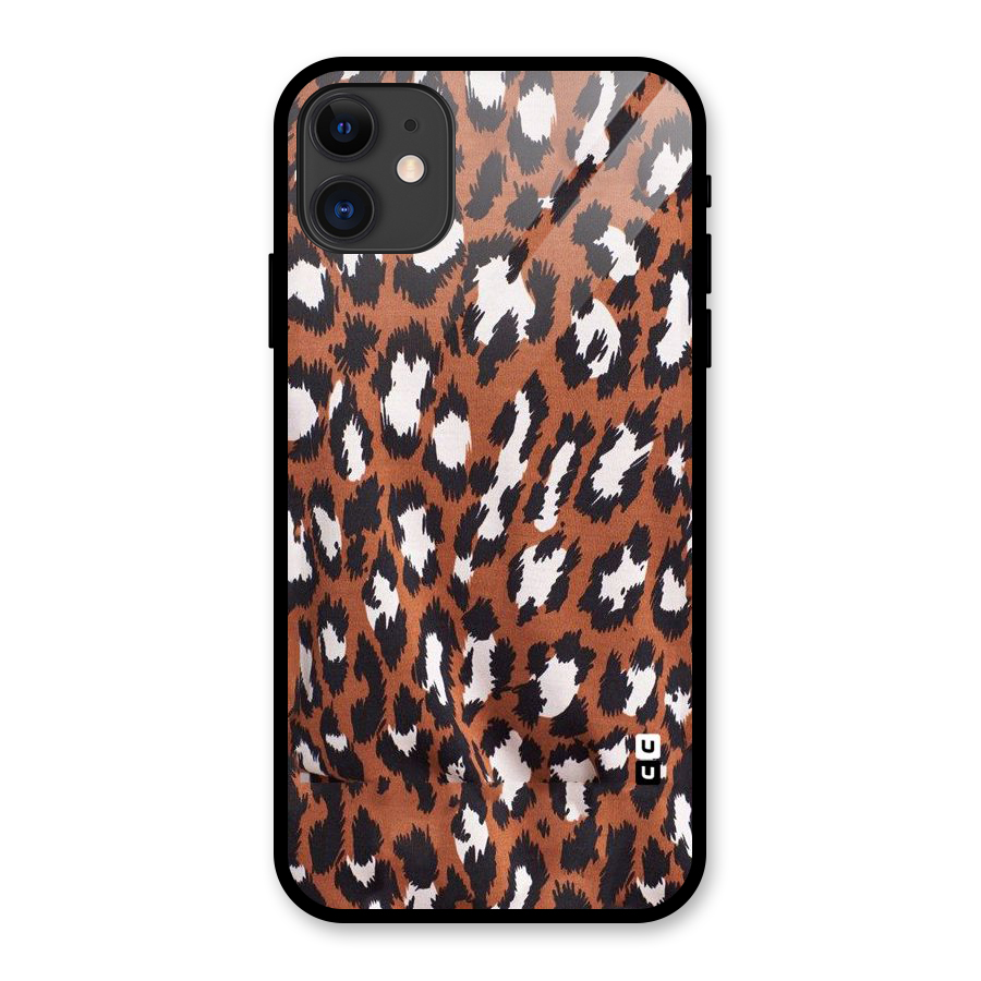 Leapord Design Glass Back Case for iPhone 11