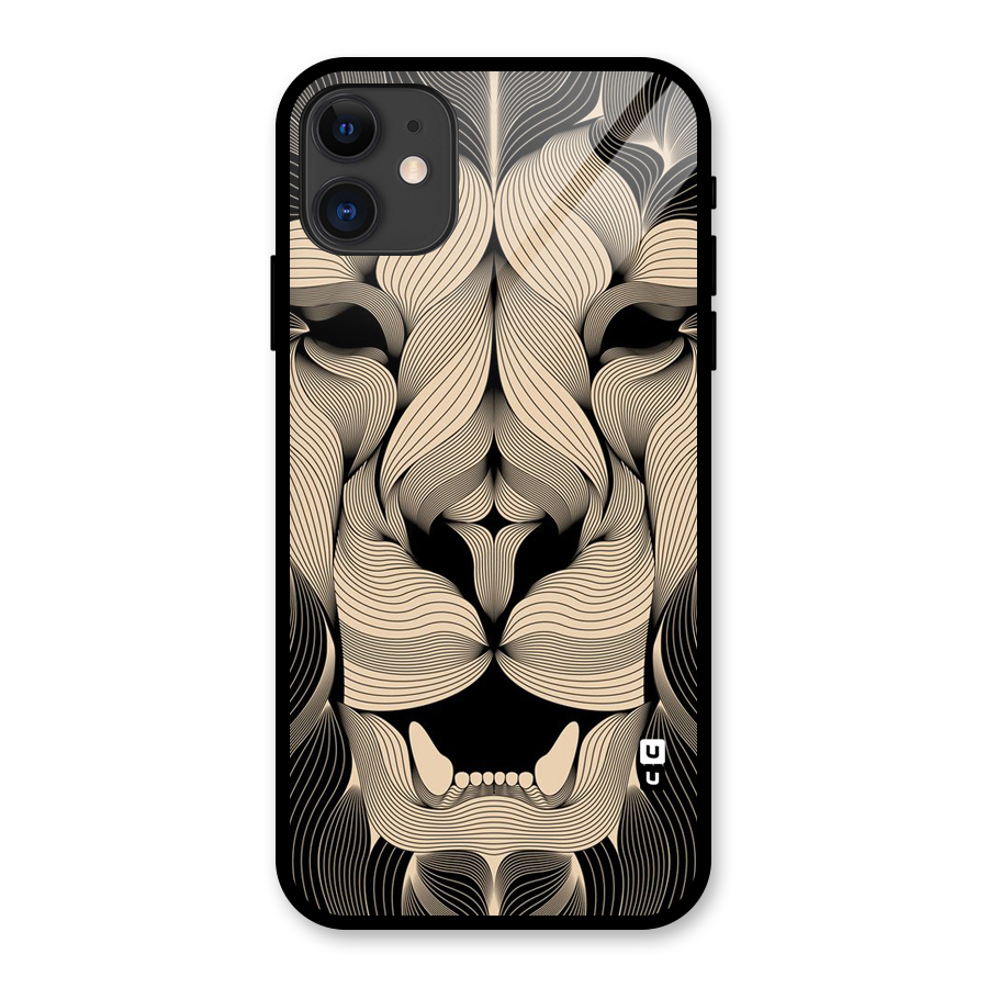 Lion Shape Design Glass Back Case for iPhone 11