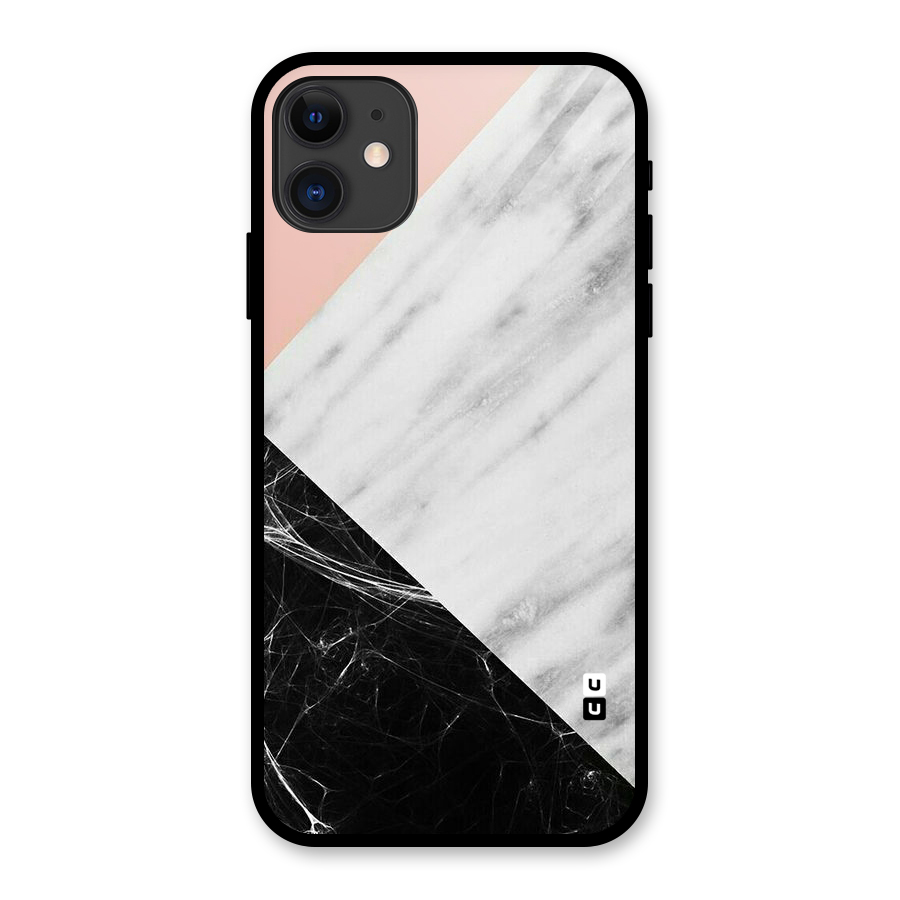 Marble Cuts Glass Back Case for iPhone 11
