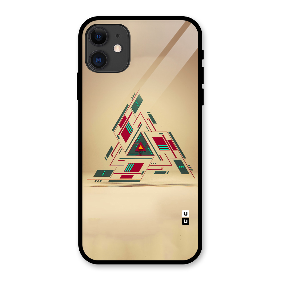 Maze Triangle Glass Back Case for iPhone 11