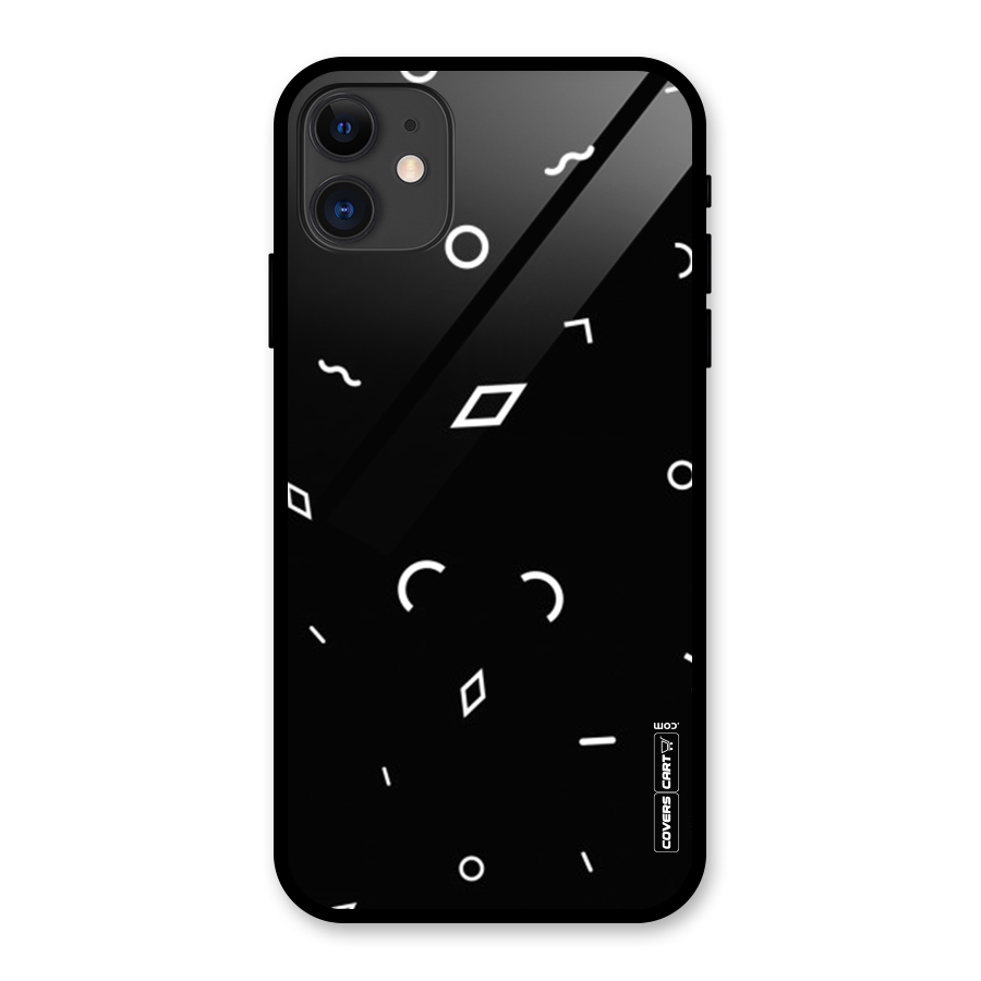 Minimal Shapes Glass Back Case for iPhone 11