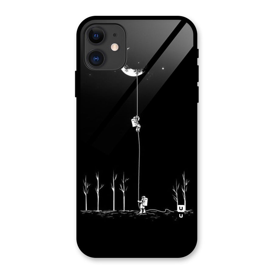 Moon Man Glass Back Case for iPhone 11