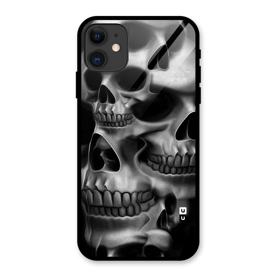 Multiple Skulls Glass Back Case for iPhone 11
