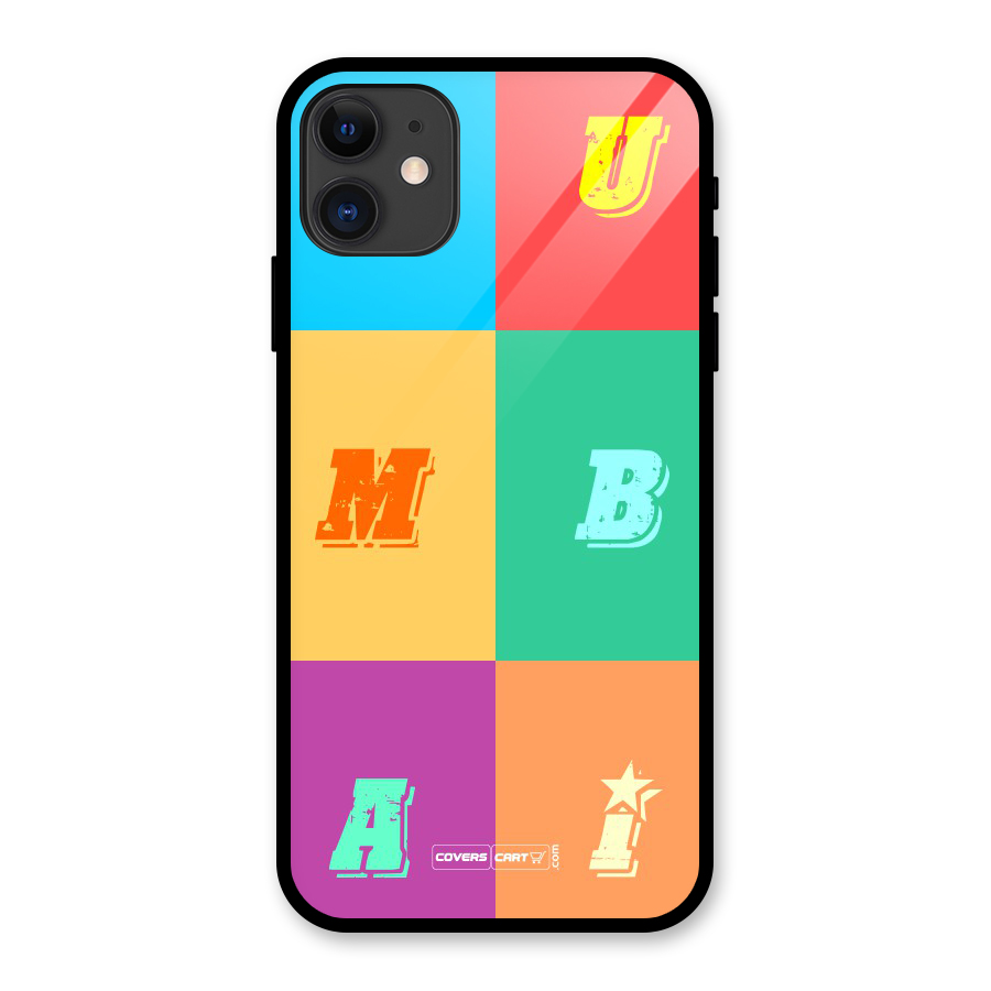 Mumbai Alphabets Glass Back Case for iPhone 11
