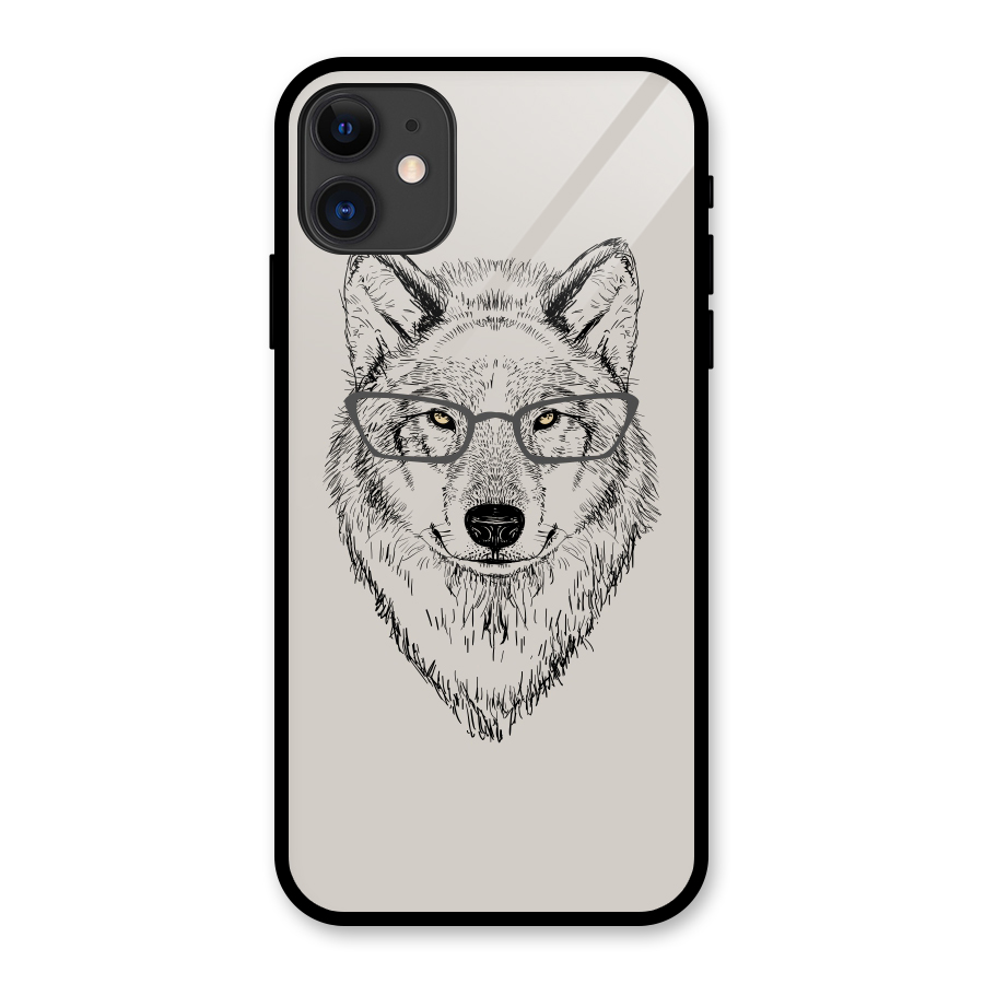 Nerdy Wolf Glass Back Case for iPhone 11