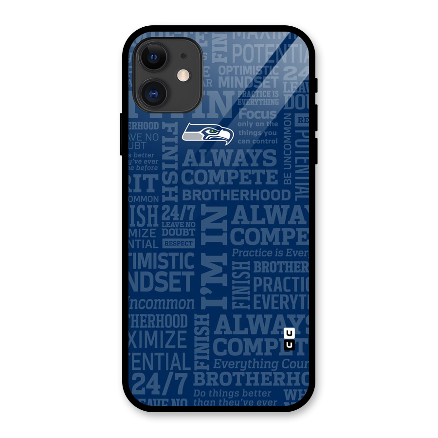 Optimistic Blue Glass Back Case for iPhone 11
