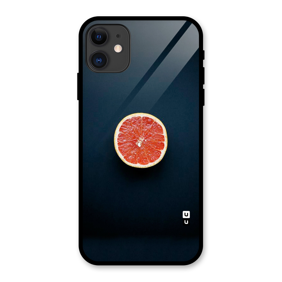Orange Design Glass Back Case for iPhone 11