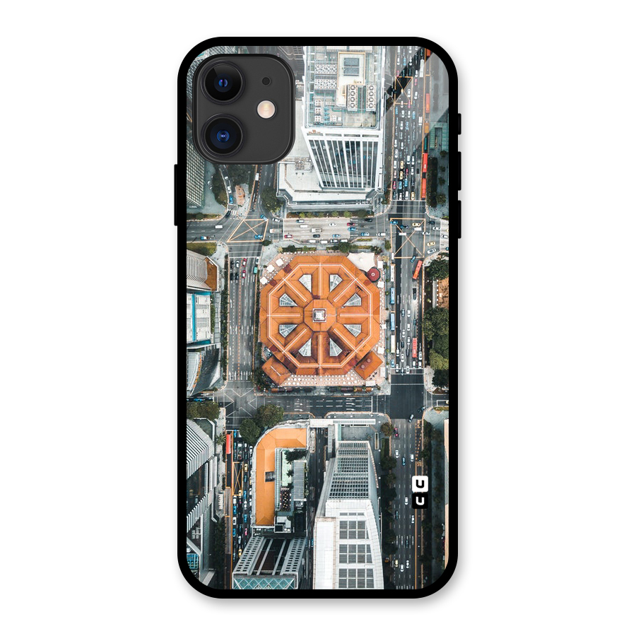 Orange Dome Glass Back Case for iPhone 11