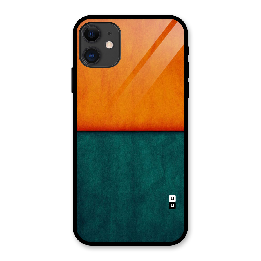 Orange Green Shade Glass Back Case for iPhone 11