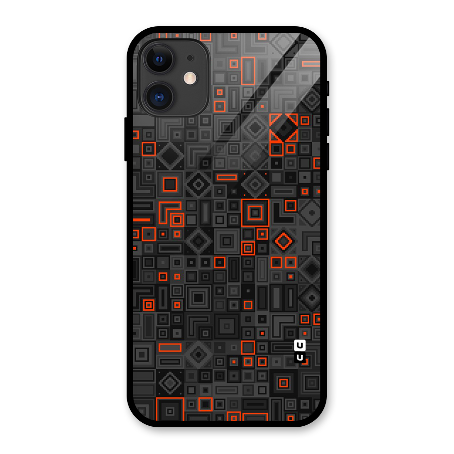 Orange Shapes Abstract Glass Back Case for iPhone 11