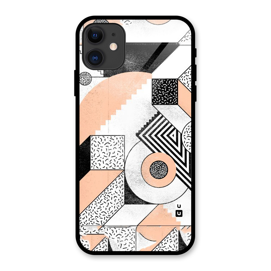 Orange Zig Zag Glass Back Case for iPhone 11